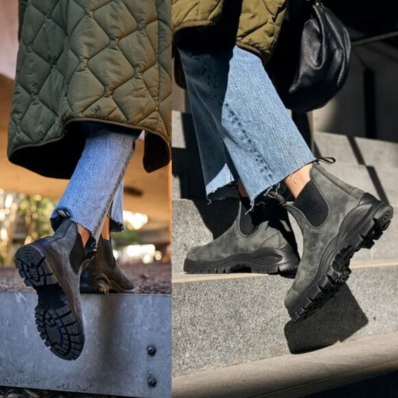 Blundstone 2238 Rustic Black Chelsea Leather Lug Boot Size 7.5 - Picture 9 of 10